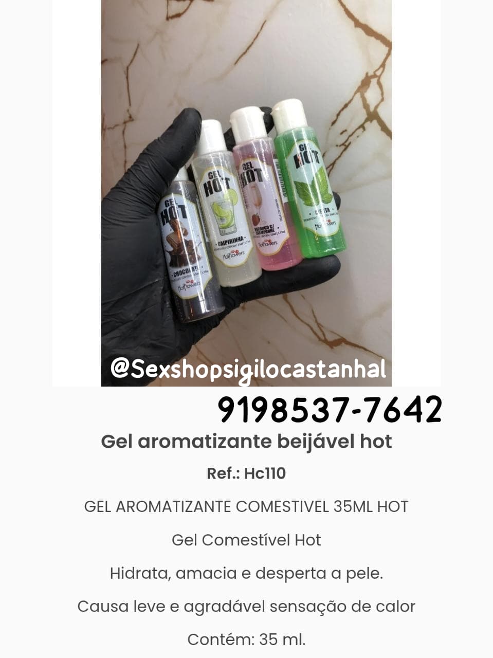 Gel  aromatizante comestível Hot 35ml