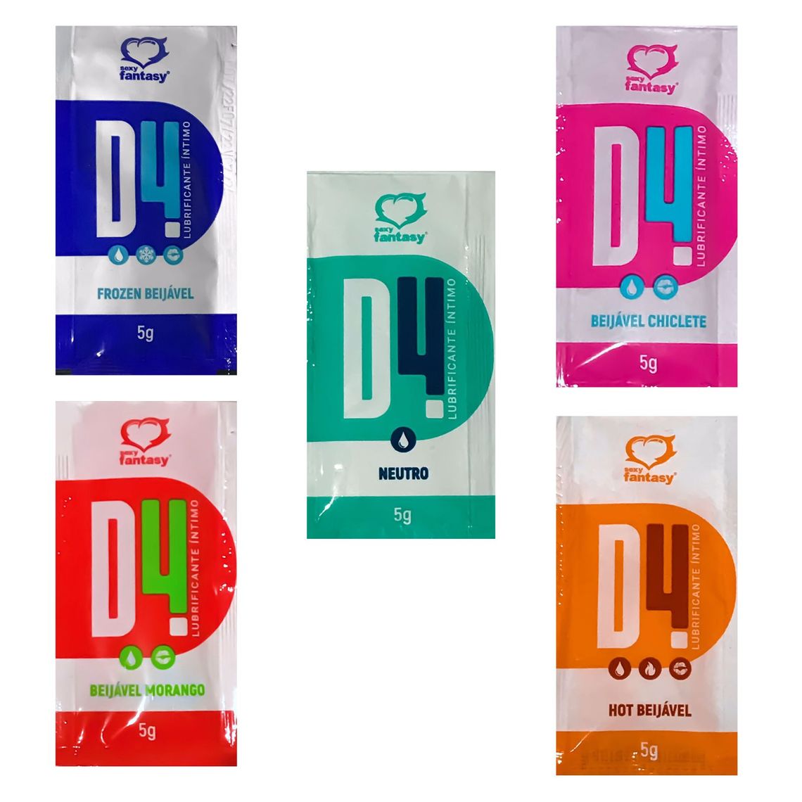 Lubrificante Íntimo D4 Sachê 5g(dose única).